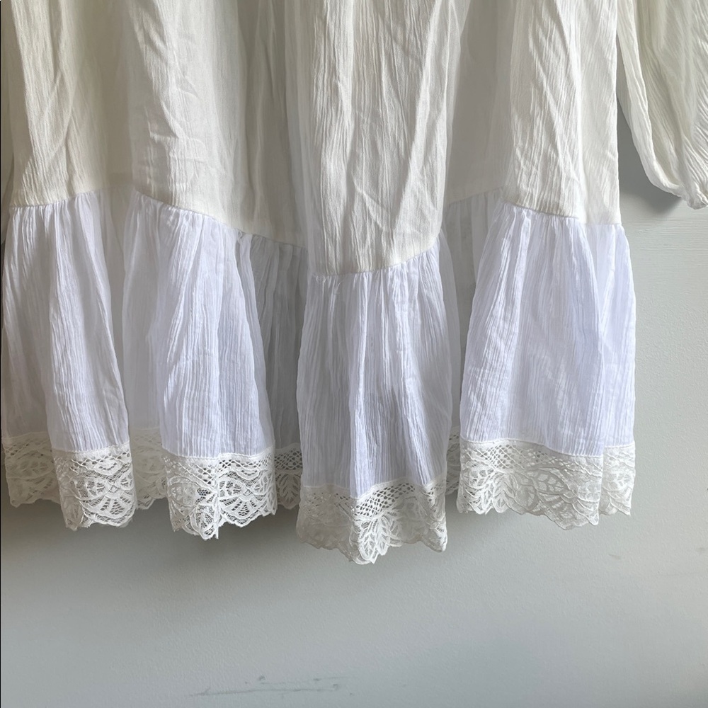 Free People Jeanette ruffled tunic in color “ivory” size M - Picture 12 of 16